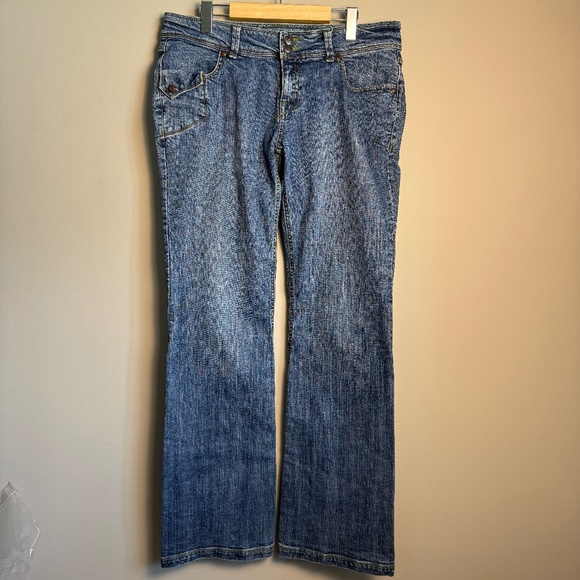 Of The Earth Organic Denim Womens Bootcut Blue Jeans Boho Hippie Casual School - Picture 1 of 16